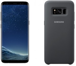 Смартфон Samsung Galaxy S8 64Gb Black diamond + чехол G950 Silicone Cover Dark grey