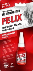 Кузовной-герметик Felix Фиксатор резьбы (неразъемный красный) 6 мл