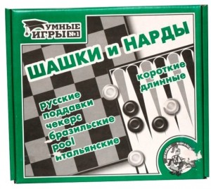 Интеллектуальная игра Умные игры Шашки нарды 00104