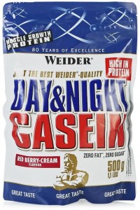 Протеин Weider 31295 Day Night Casein ягоды-крем 500 гр