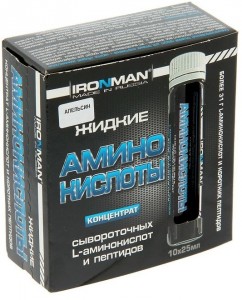 Аминокислотный комплекс Ironman Жидкие апельсин 10х25 мл