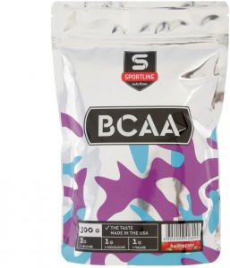 Аминокислотный комплекс SportLine Nutrition BCAA 2:1:1 малина 300 г