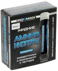 Аминокислотный комплекс Ironman Жидкие манго 10х25 мл