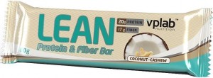 Батончик Vplab VP54261 Lean Protein Fiber Bar кокос кешью 60г