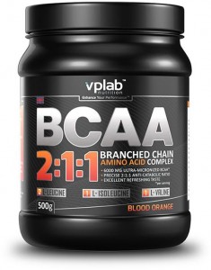 BCAA Vplab VP70797 BCAA 2:1:1 красный апельсин 500 г