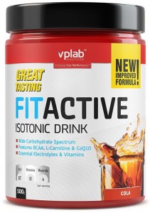Изотоник Vplab VP55640 FitActive Isotonic Drink кола 500 г
