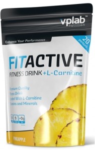 Изотоник Vplab VP72220 Fit Active + L-carnitine ананас 500 г