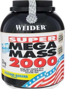 Гейнер Weider 32837 Mega Mass 2000 банан 3 кг