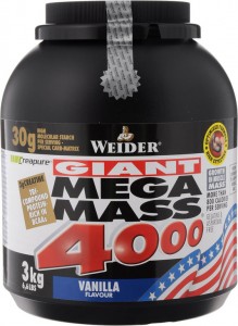 Гейнер Weider 32535 Mega Mass 4000 ваниль 3 кг