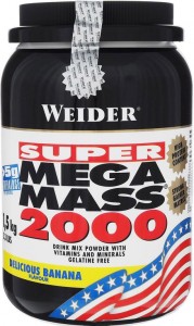 Гейнер Weider 32832 Mega Mass 2000 банан 1.5 кг